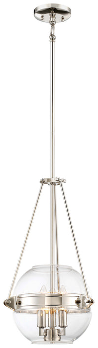 Minka-Lavery 2290-613 Atrio Three Light Pendant, Polished Nickel Main Image.jpg