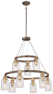 Minka-Lavery 4559-588 Morrow Nine Light Chandelier, Harvard Court Bronze W/Gold Hi Alternate Image.jpg