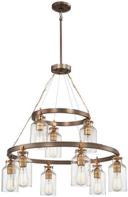 Minka-Lavery 4559-588 Morrow Nine Light Chandelier, Harvard Court Bronze W/Gold Hi Main Image.jpg