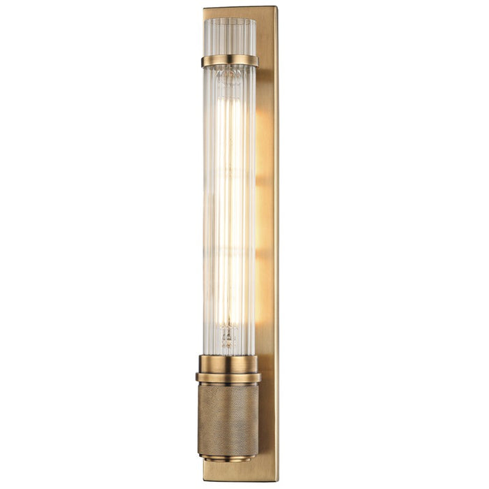 Hudson Valley 1200-AGB Shaw One Light Wall Sconce, Aged Brass Main Image.jpg