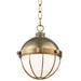 Hudson Valley 2309-AGB Sumner One Light Pendant, Aged Brass Main Image.jpg