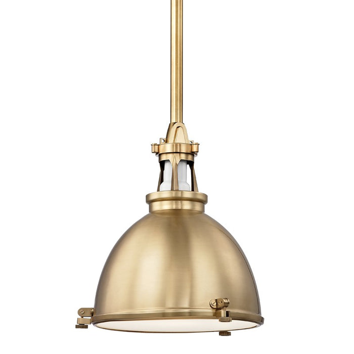 Hudson Valley 4614-AGB Massena One Light Pendant, Aged Brass Main Image.jpg