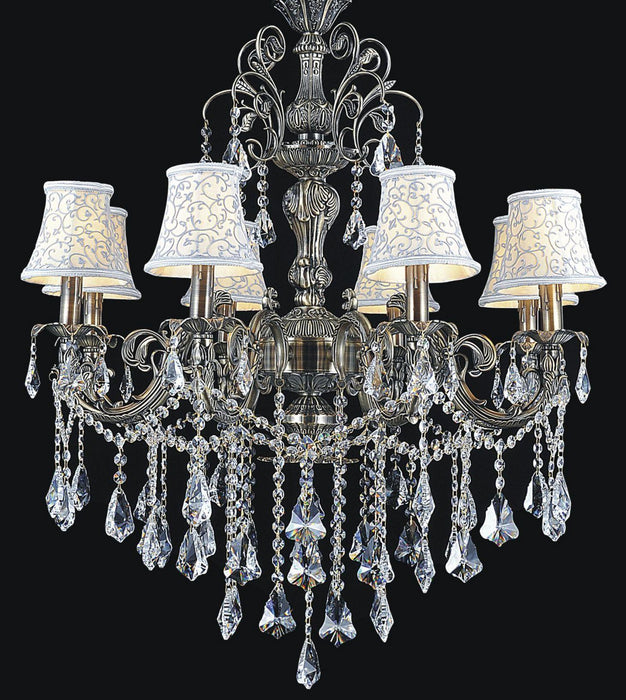 CWI Lighting 2011P30AB-8 Brass Eight Light Chandelier, Antique Brass Main Image.jpg