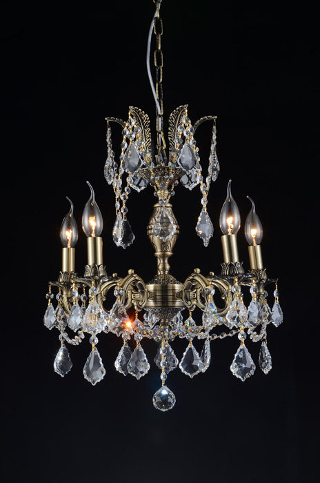 CWI Lighting 2039P18AB-5 Brass Five Light Chandelier Antique Brass.jpg