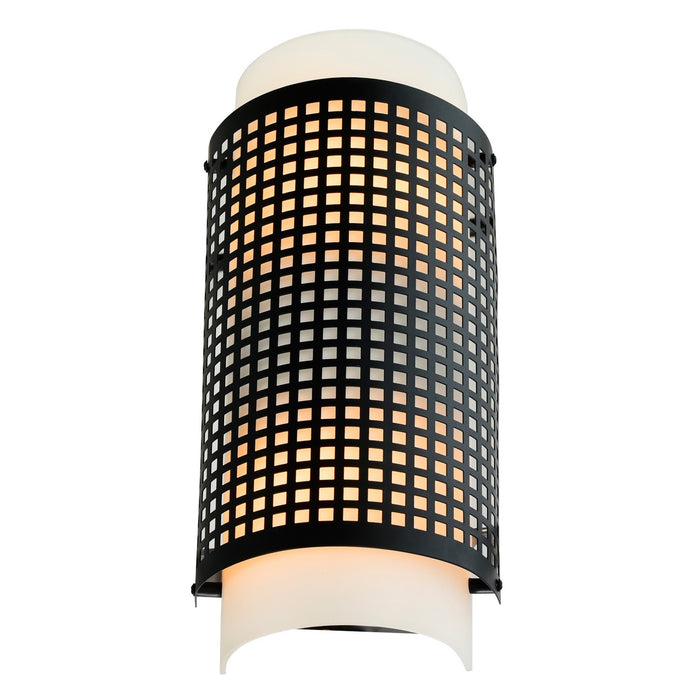 CWI Lighting 5209W6B Checkered Two Light Wall Sconce Black Alt 1.jpg