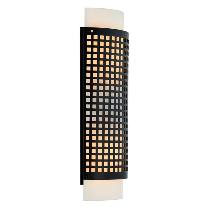 CWI Lighting 5209W6B Checkered Two Light Wall Sconce Black Alt 2.jpg