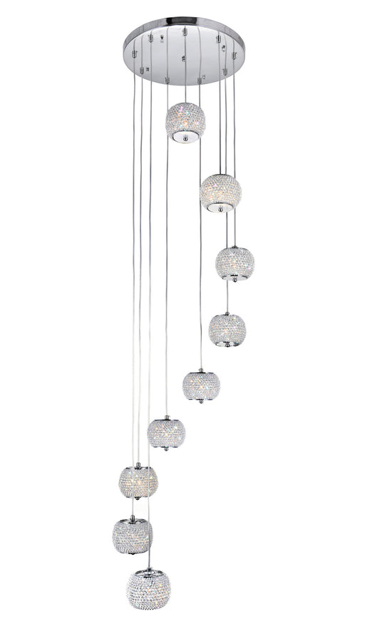 CWI Lighting 5476P20C-9 Tiffany Nine Light Pendant Chrome.jpg