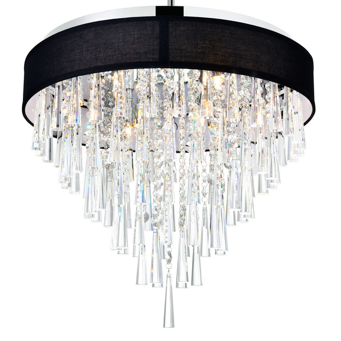 CWI Lighting 5523P22C (Black) Franca Eight Light Chandelier Black Alt 1.jpg