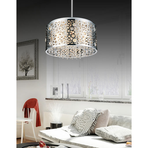 CWI Lighting 5536P16ST Bubbles Six Light Chandelier Stainless Steel Alt 1.jpg