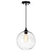 CWI Lighting 5553P10-Clear Glass One Light Mini Pendant Black Alt 1.jpg