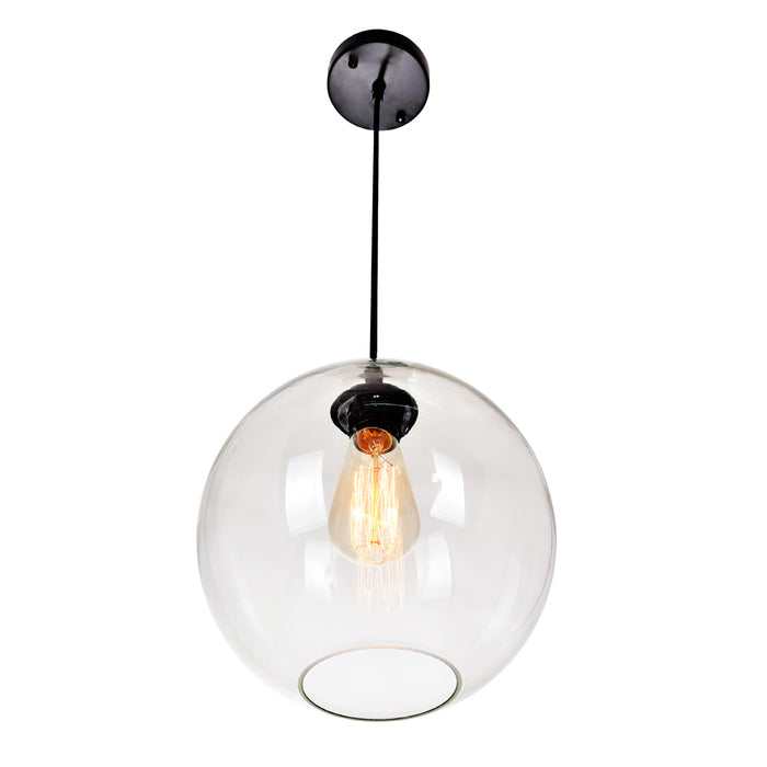 CWI Lighting 5553P10-Clear Glass One Light Mini Pendant Black Alt 2.jpg