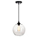 CWI Lighting 5553P10-Clear Glass One Light Mini Pendant Black Alt 3.jpg