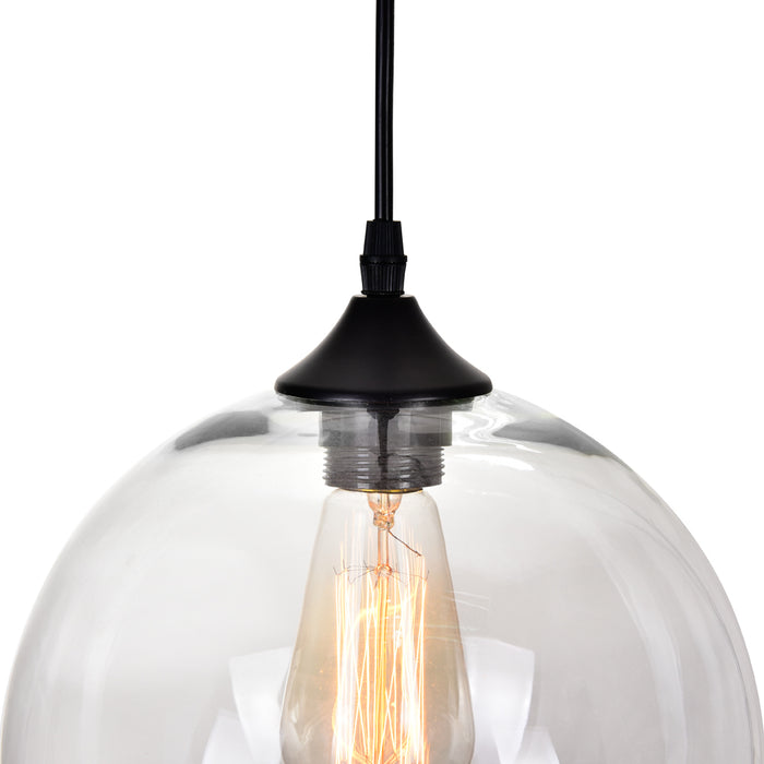 CWI Lighting 5553P10-Clear Glass One Light Mini Pendant Black Alt 4.jpg