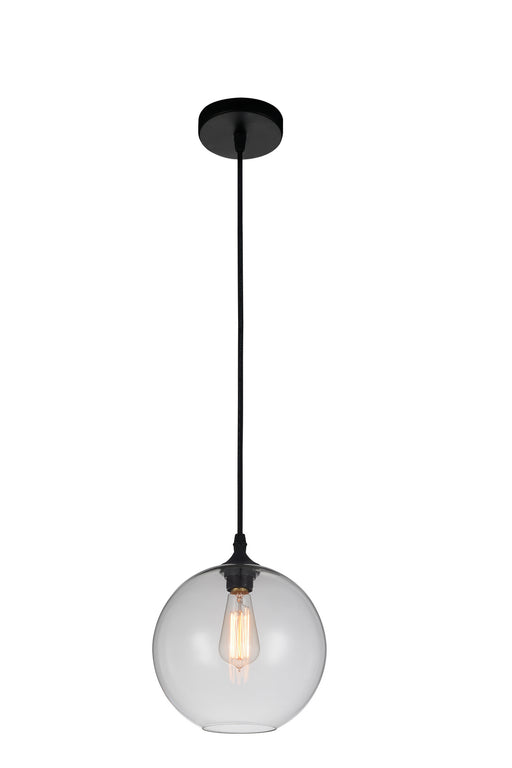 CWI Lighting 5553P10-Clear Glass One Light Mini Pendant Black.jpg