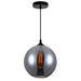 CWI Lighting 5553P10-Smoke Glass One Light Mini Pendant Black Alt 2.jpg