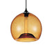 CWI Lighting 5553P12- Amber Glass One Light Mini Pendant, Black Alternate Image 2.jpg