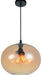 CWI Lighting 5553P16 -Amber Glass Four Light Pendant Black.jpg