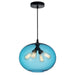 CWI Lighting 5553P16 -Blue Glass Four Light Pendant Black.jpg