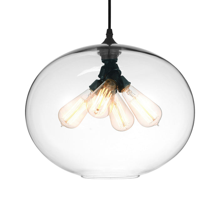 CWI Lighting 5553P16-Clear Glass Four Light Pendant Black Alt 1.jpg