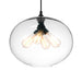 CWI Lighting 5553P16-Clear Glass Four Light Pendant Black Alt 1.jpg