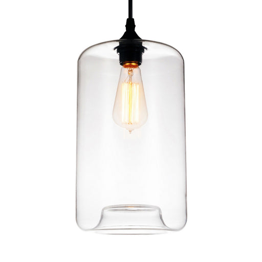 CWI Lighting 5553P7-Clear Glass One Light Mini Pendant Black Alt 1.jpg