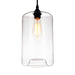 CWI Lighting 5553P7-Clear Glass One Light Mini Pendant Black Alt 1.jpg