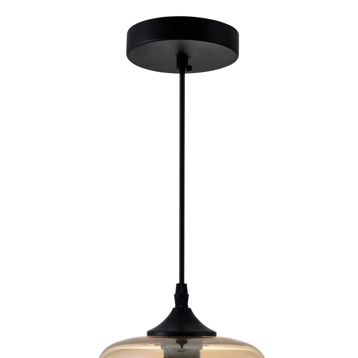 CWI Lighting 5553P7-Cognac Glass One Light Mini Pendant Black Alt 4.jpg