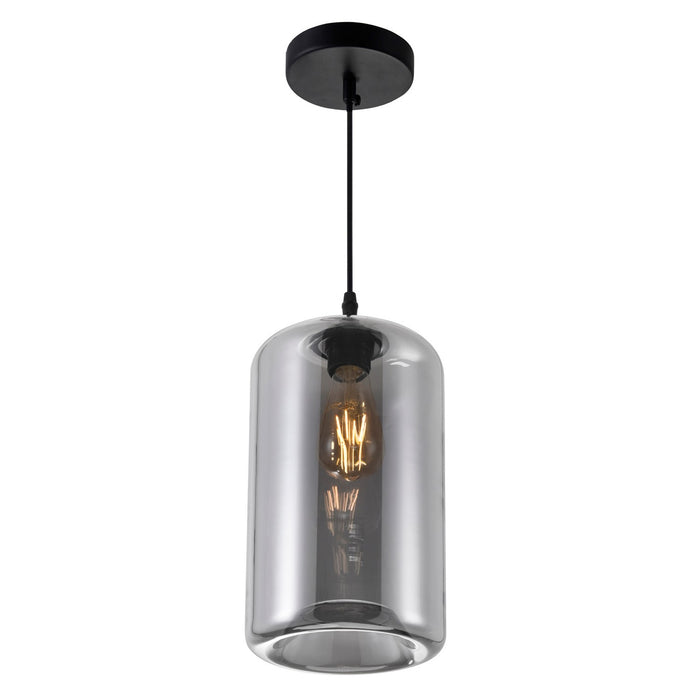 CWI Lighting 5553P7-Smoke Glass One Light Mini Pendant Black Alt 2.jpg