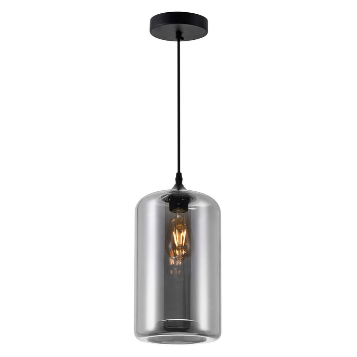 CWI Lighting 5553P7-Smoke Glass One Light Mini Pendant Black.jpg