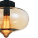 CWI Lighting 5570P11 - Amber Glass One Light Mini Pendant, Black Alternate Image 3.jpg