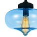 CWI Lighting 5570P11 - Blue Glass One Light Mini Pendant, Black Alternate Image 3.jpg