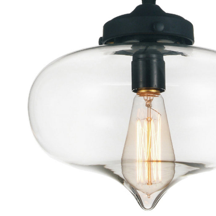 CWI Lighting 5570P11 - Clear Glass One Light Mini Pendant, Black Alternate Image 3.jpg