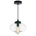 CWI Lighting 5570P11 - Clear Glass One Light Mini Pendant, Black Main Image.jpg