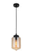 CWI Lighting 5570P7C - Amber Glass One Light Mini Pendant, Black Main Image.jpg