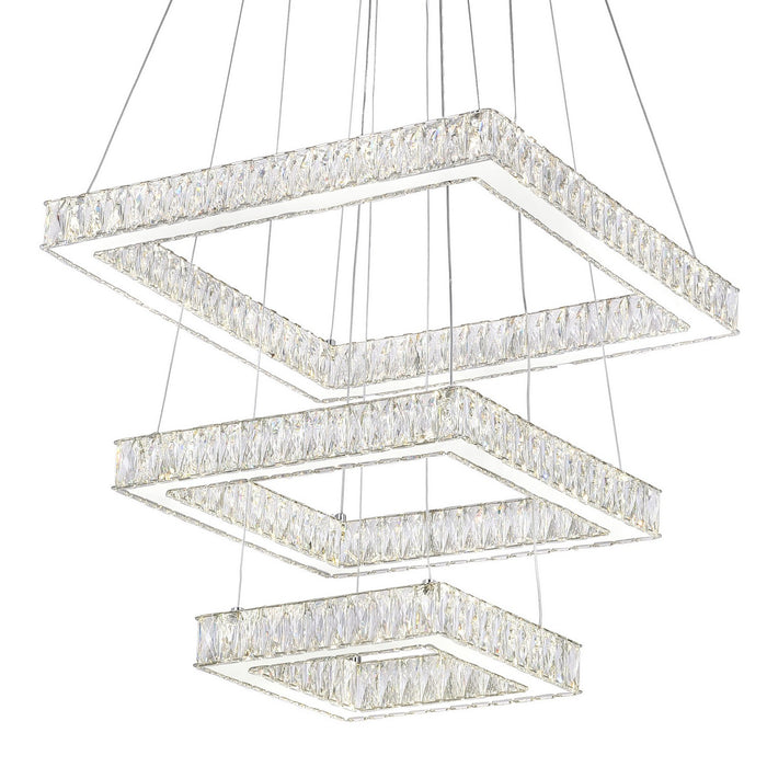 CWI Lighting 5635P21ST-3S (Clear) Florence LED Chandelier Stainless Steel Alt 1.jpg