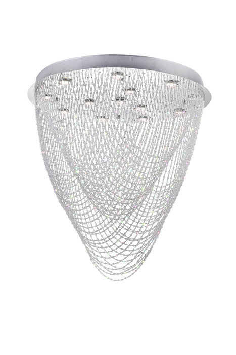 CWI Lighting 6614C32C-R (H:32) Wave 13 Light Flush Mount, Chrome Main Image.jpg