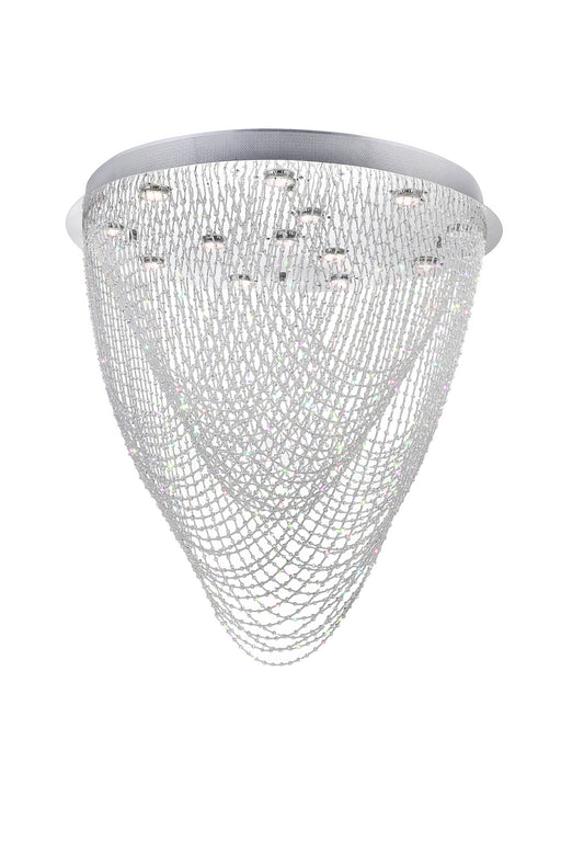 CWI Lighting 6614C32C-R (H:32) Wave 13 Light Flush Mount, Chrome Main Image.jpg