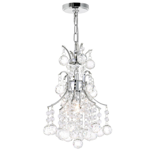 CWI Lighting 8012P8C Princess One Light Mini Chandelier Chrome.jpg