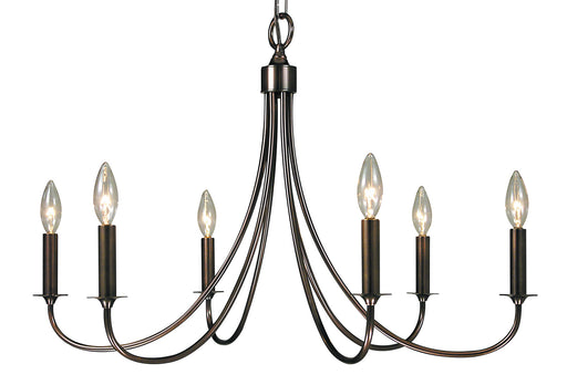 Framburg 1006 MB Maisonette Six Light Chandelier, Mahogany Bronze Main Image.jpg