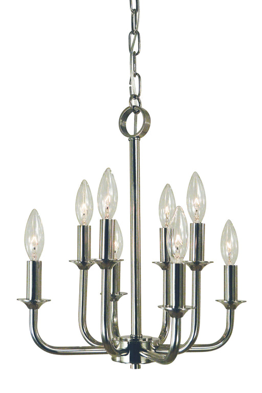 Framburg 4986 PN Boulevard Six Light Chandelier, Polished Nickel Main Image.jpg