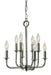 Framburg 4986 PN Boulevard Six Light Chandelier, Polished Nickel Main Image.jpg