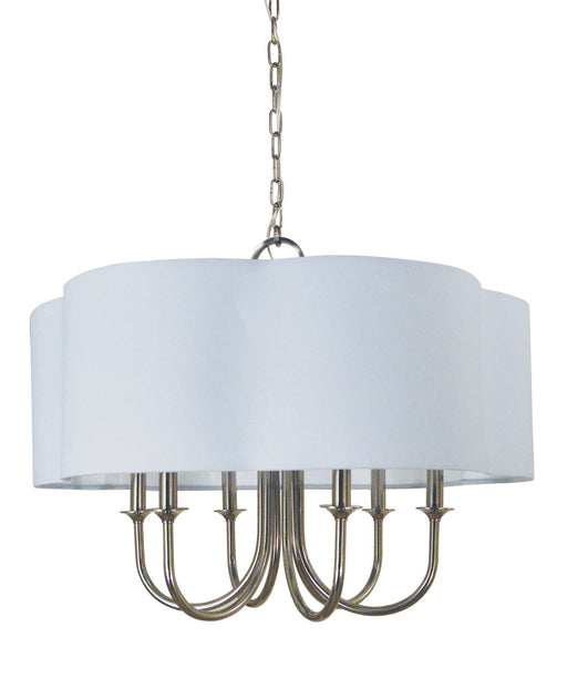 Framburg 4990 PN Desire Six Light Chandelier, Polished Nickel Main Image.jpg