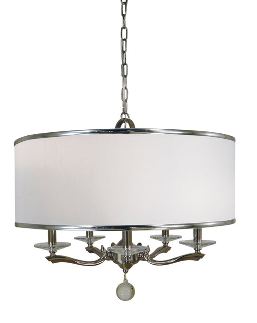 Framburg 4996 PN Glamour Five Light Chandelier, Polished Nickel Main Image.jpg