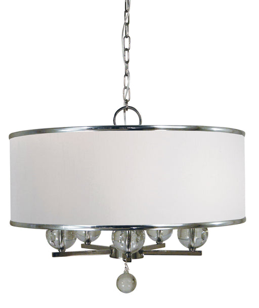 Framburg 4998 PN Glamour Five Light Chandelier, Polished Nickel Main Image.jpg