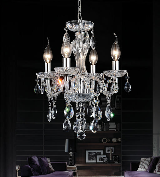 CWI Lighting 8273P14C-4 (clear) Princeton Four Light Chandelier Chrome.jpg