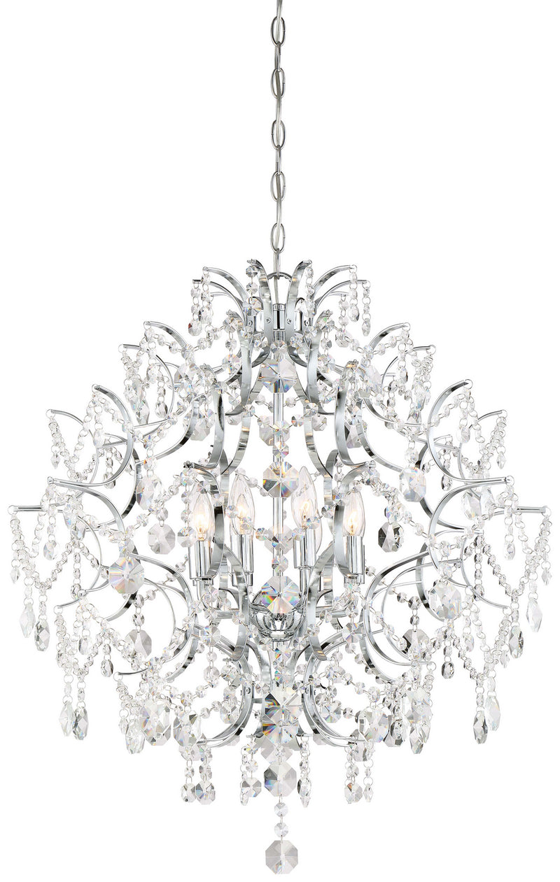 Minka-Lavery 3158-77 Isabella'S Crown Eight Light Chandelier, Chrome Main Image.jpg