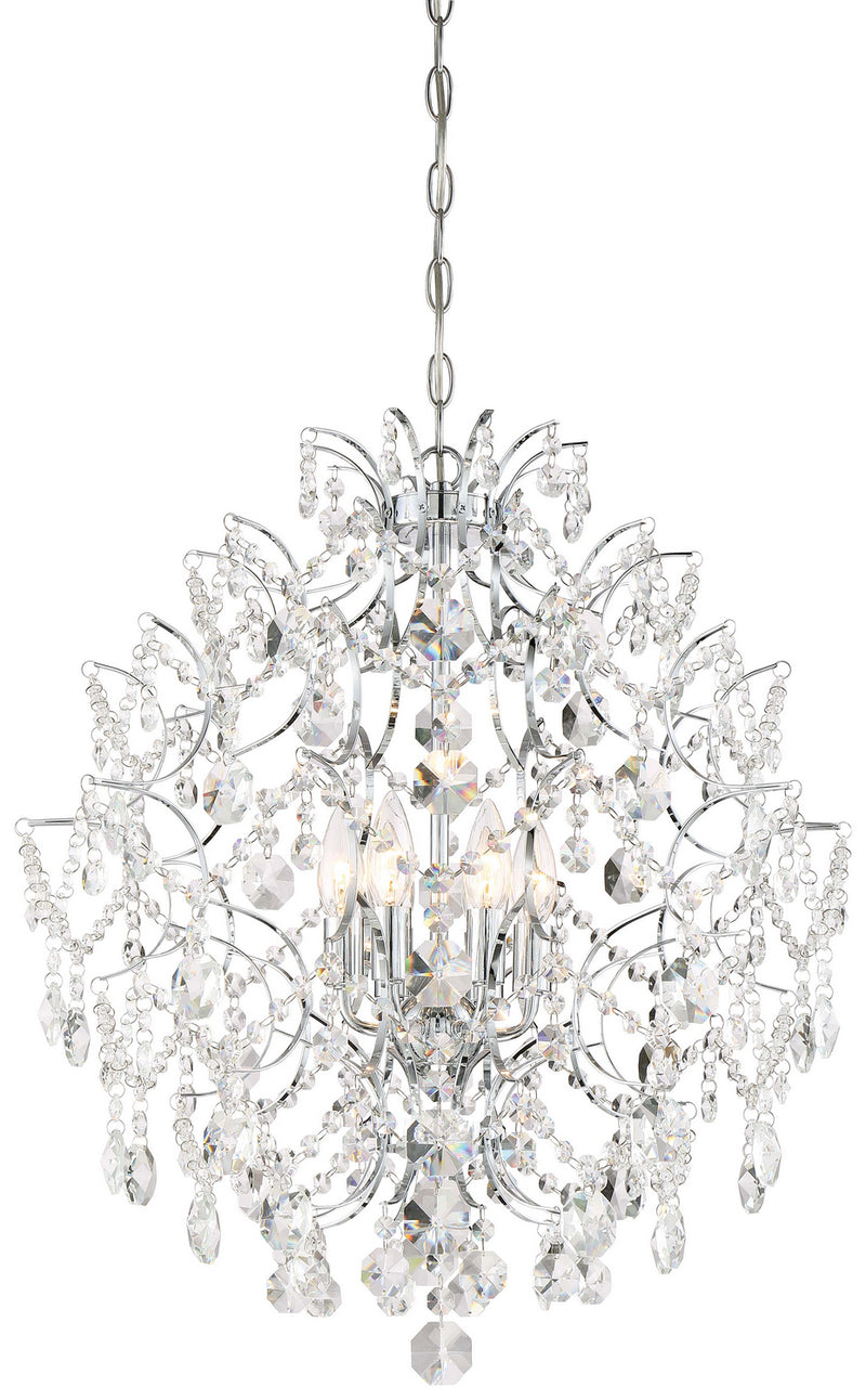 Minka-Lavery 3157-77 Isabella'S Crown Six Light Chandelier, Chrome Main Image.jpg