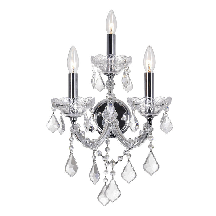 CWI Lighting 8318W12C-3 (Clear) Maria Theresa Three Light Wall Sconce Chrome.jpg