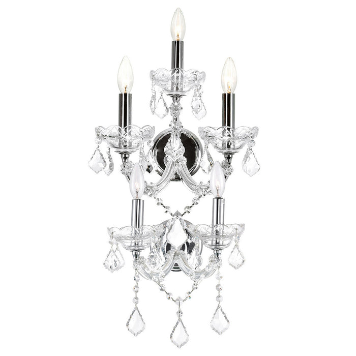 CWI Lighting 8318W12C-5 (Clear) Maria Theresa Five Light Wall Sconce Chrome.jpg