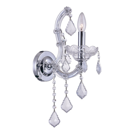 CWI Lighting 8318W5C-1 (Clear) Maria Theresa One Light Wall Sconce Chrome.jpg